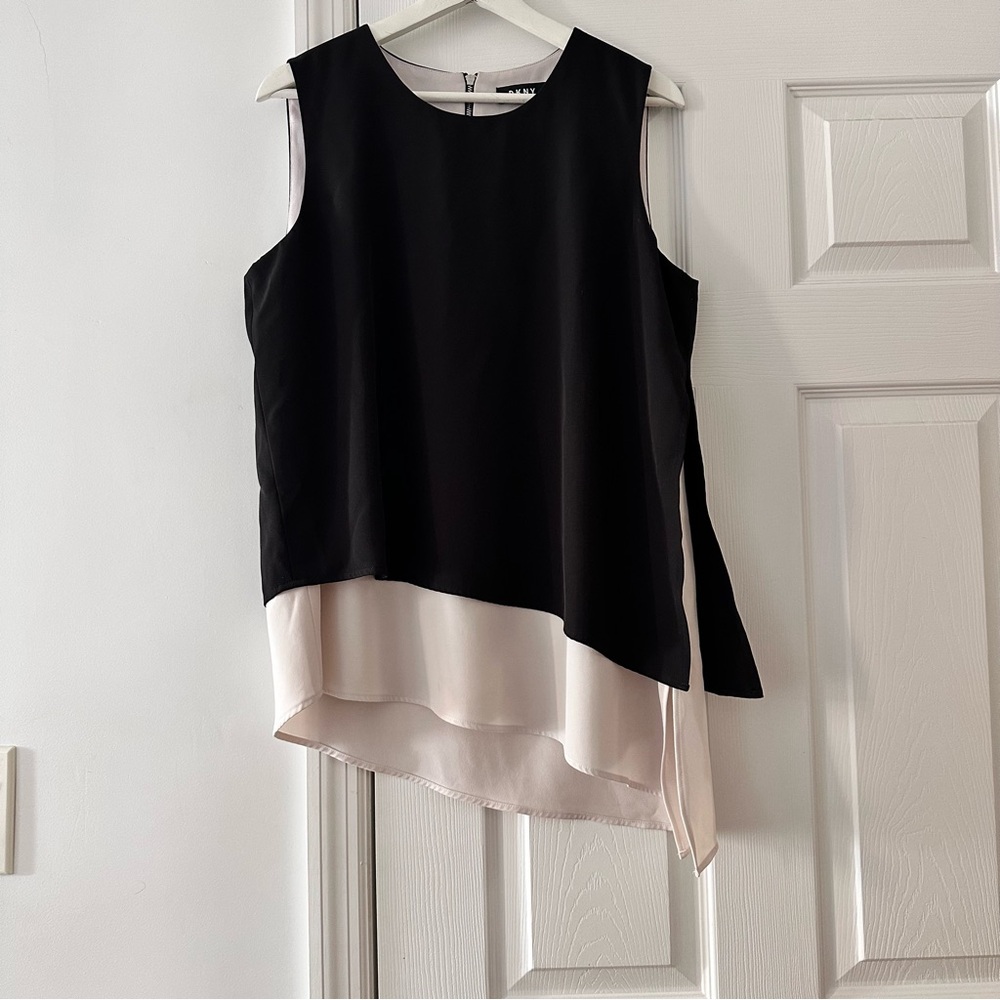 DKNY Black Sleeveless Tank Top Size L, Monotones Minimalist Office Career Work - Picture 9 of 10